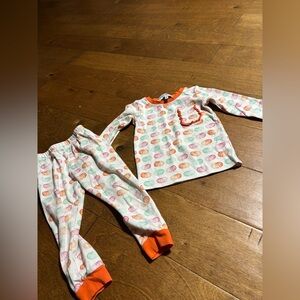 Smocked sweets pajamas size 2t girls pumpkin fall